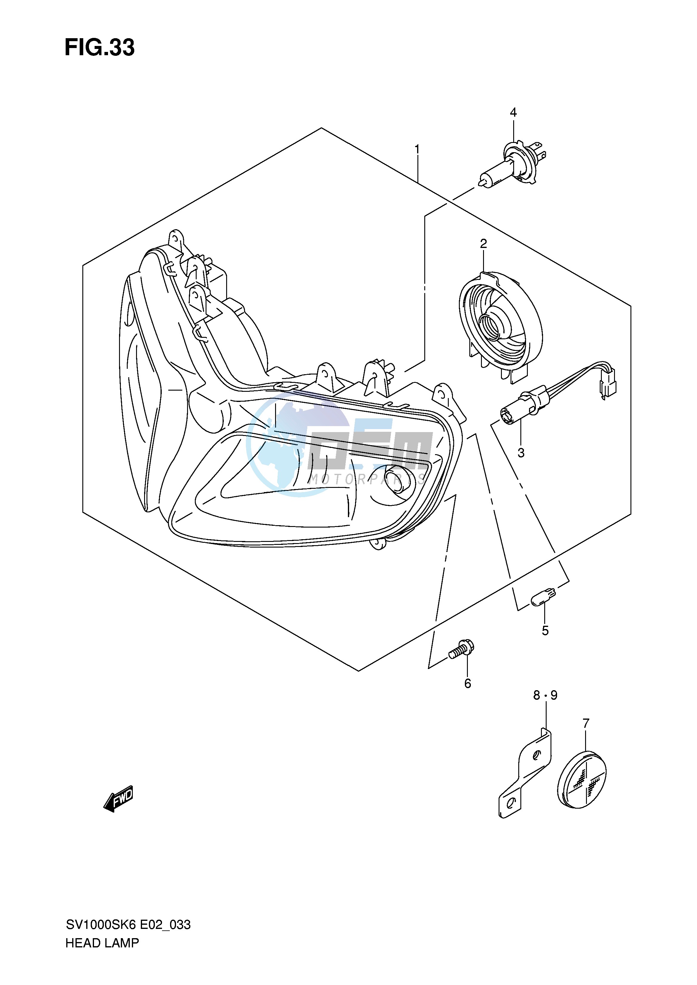 HEADLAMP (SV1000S E24)