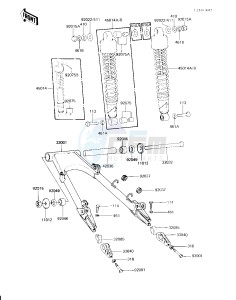 KZ 750 H [LTD] (H2-H4) [LTD] drawing SWING ARM_SHOCK ABBSORBERS -- 81-83 H2_H3_H4- -