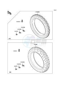 VERSYS KLE650CCF XX (EU ME A(FRICA) drawing Tires