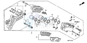 XL1000VA9 UK - (E / ABS MKH) drawing REAR BRAKE CALIPER (XL1000VA)