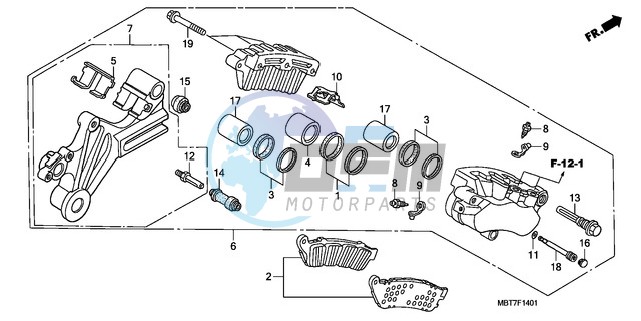 REAR BRAKE CALIPER (XL1000VA)