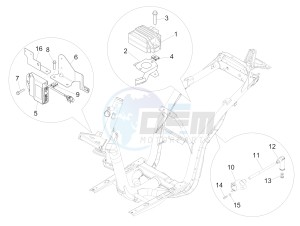 Liberty 125 4T Delivery E3 NEXIVE drawing Voltage Regulators - Electronic Control Units (ecu) - H.T. Coil