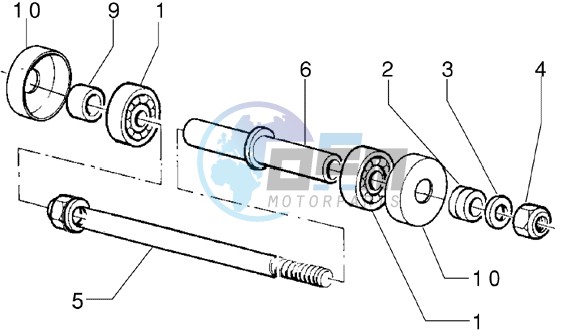 Front wheel component parts - (Disc brake version)