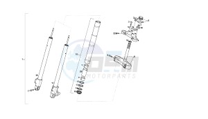 GPR NUDE SPORT - 50 CC drawing FRONT FORK MARZOCCHI