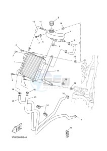 NS50N AEROX NAKED (1PL1 1PL1 1PL1) drawing RADIATOR & HOSE