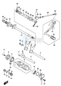 GSX-S1000 A drawing GEAR SHIFTING