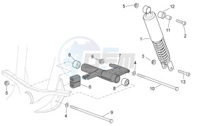 Scarabeo 50 4t 4v net drawing R.shock absorber-connect. Rod