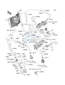 ZX 600 P [NINJA ZX-6R] (7F-8FA) P7F drawing WATER PIPE