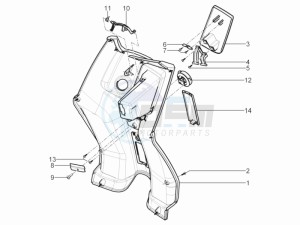 Typhoon 125 4t 2v e3 (USA) USA drawing Front glove-box - Knee-guard panel