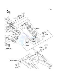 ER-6f ABS EX650DBF GB XX (EU ME A(FRICA) drawing Suspension/Shock Absorber