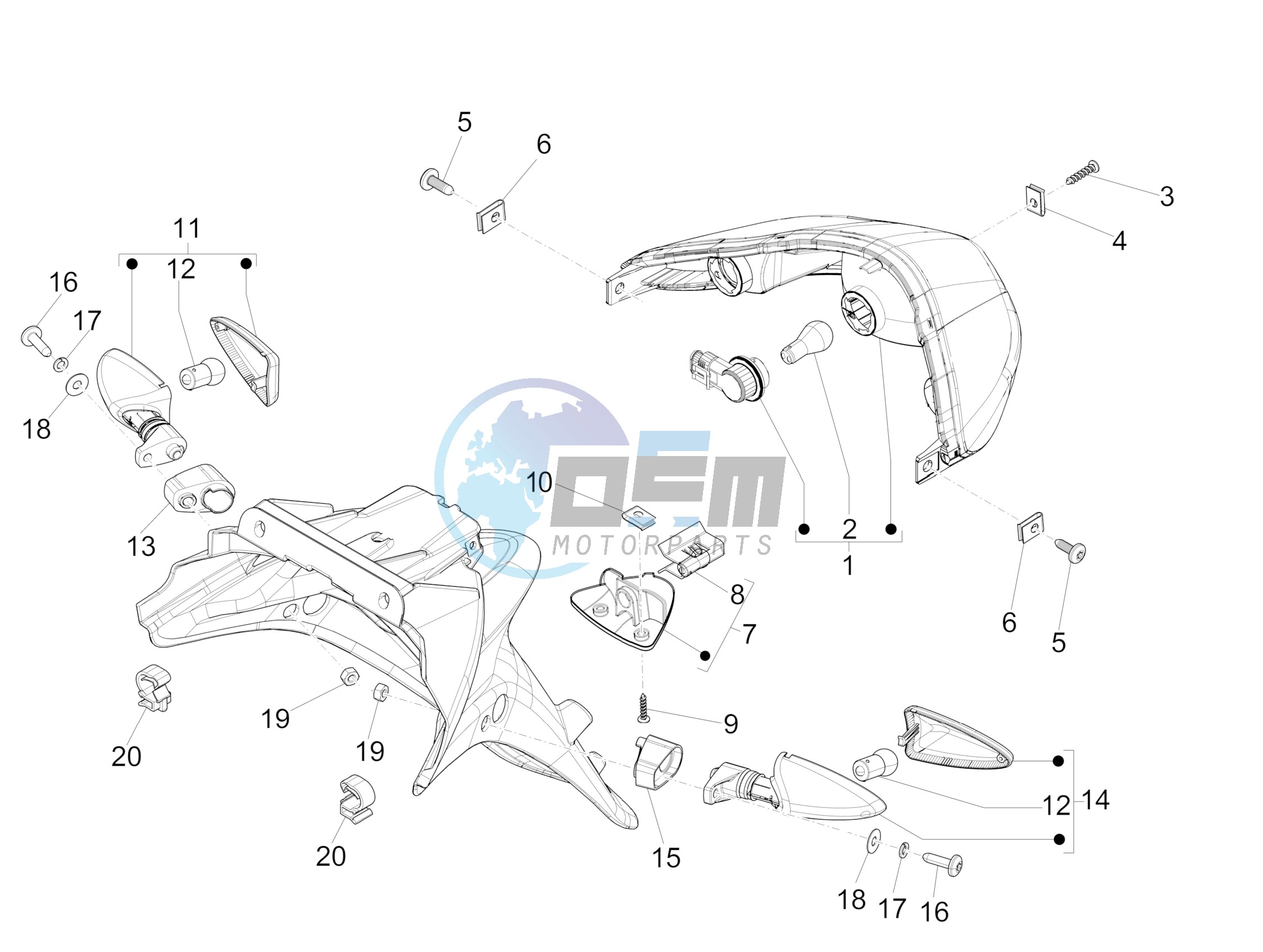 Rear headlamps - Turn signal lamps