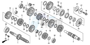 CRF450R drawing TRANSMISSION