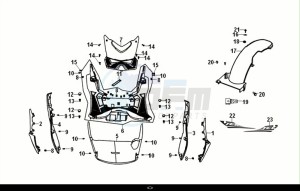 JET 14 200i (XC20W2-EU) (E5) (M1) drawing FLOOR PANEL - CENTER COVER