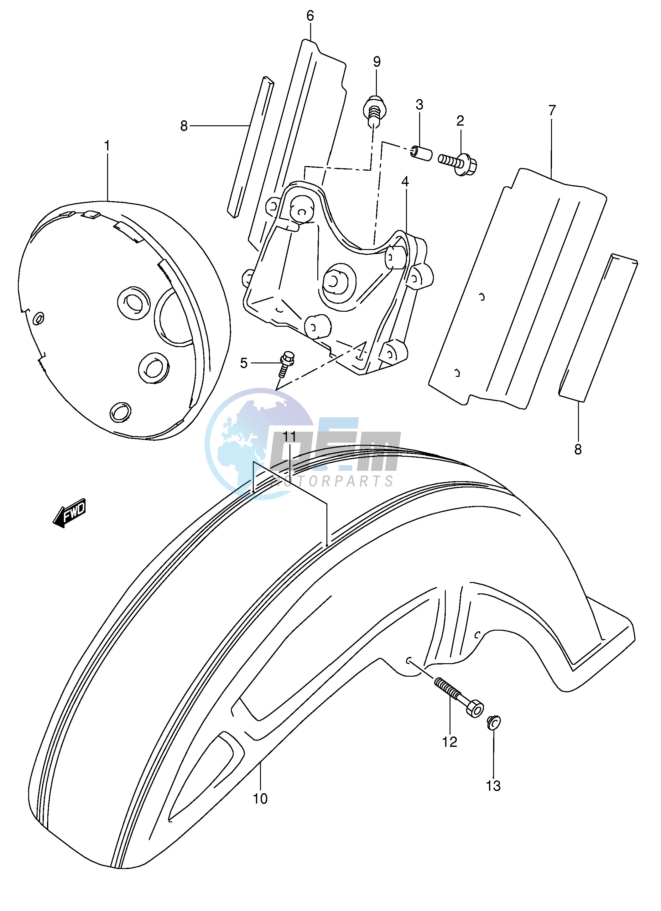 FRONT FENDER (MODEL Y K1)