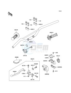 KX65 KX65-A6 EU drawing Handlebar