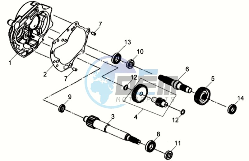 CRANKCASE - DRIVE SHAFT