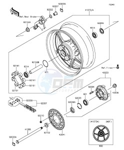 Z1000SX_ABS ZX1000MEF FR GB XX (EU ME A(FRICA) drawing Rear Hub