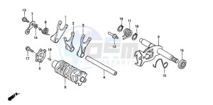 TRX400EX SPORTRAX 400 EX drawing SHIFT DRUM/SHIFT FORK (TRX400EXX-4)