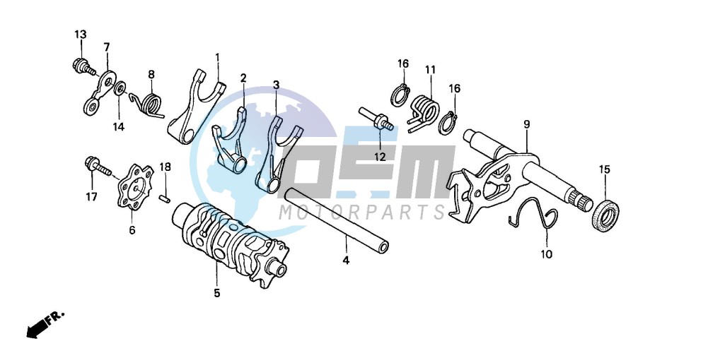 SHIFT DRUM/SHIFT FORK (TRX400EXX-4)