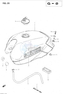 GSX500E (E39) drawing FUEL TANK (GSX500EF)