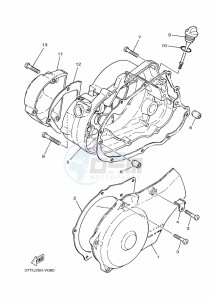 DT125 (3TTX) drawing CRANKCASE COVER 1