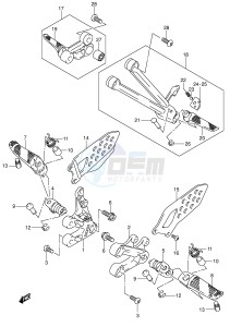 GSX-R600 (E2) drawing FOOTREST