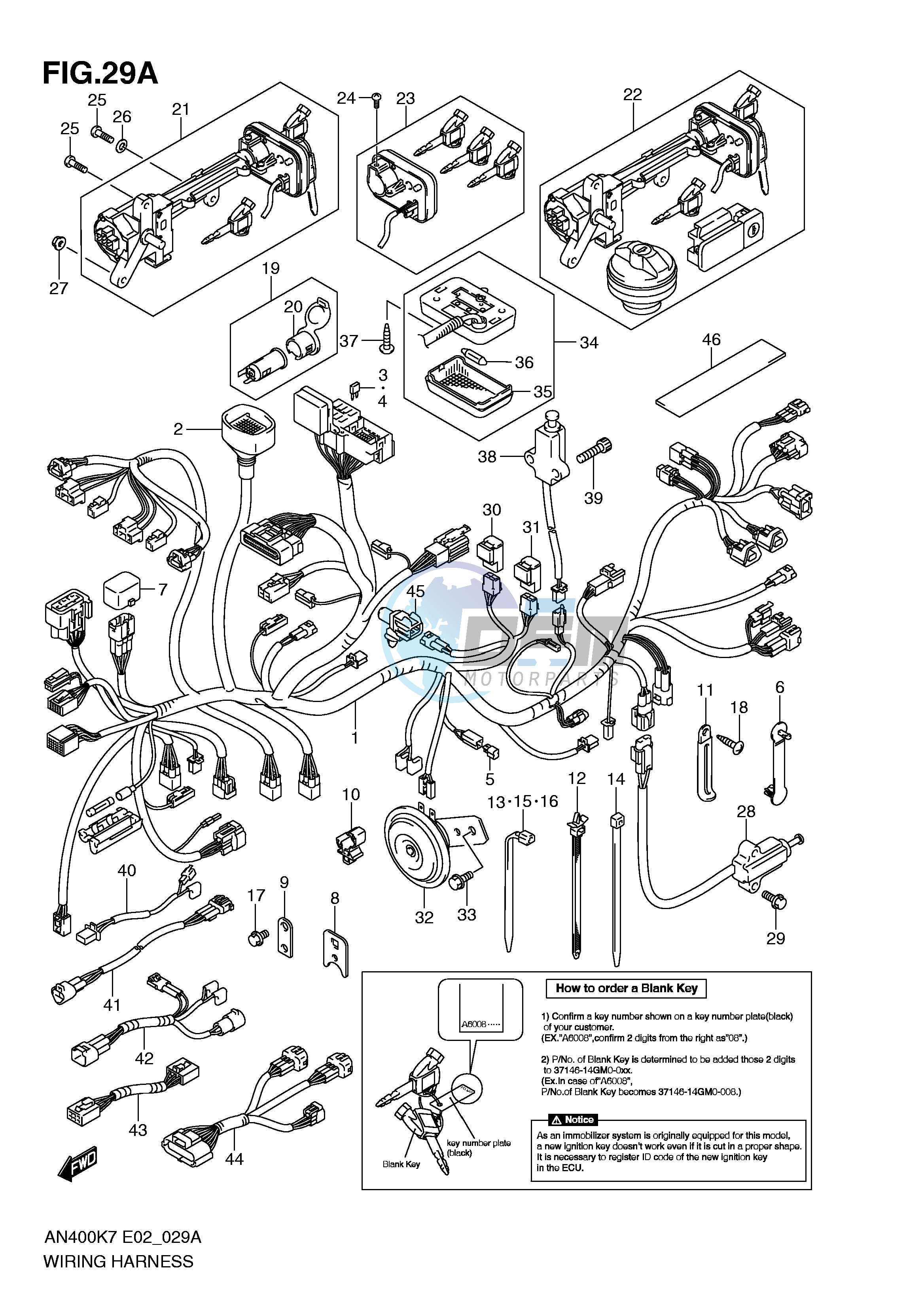 WIRING HARNESS (IMOBI)(AN400AK9 ZAK9 AL0 ZL0)