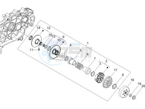 Runner 125 VX 4t SC (UK) UK drawing Driven pulley