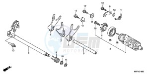 XL1000VB drawing GEARSHIFT DRUM