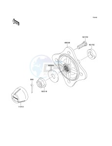 KRF 750 G [TERYX 750 FI 4X4] (G9F) G9F drawing REAR HUBS_BRAKES