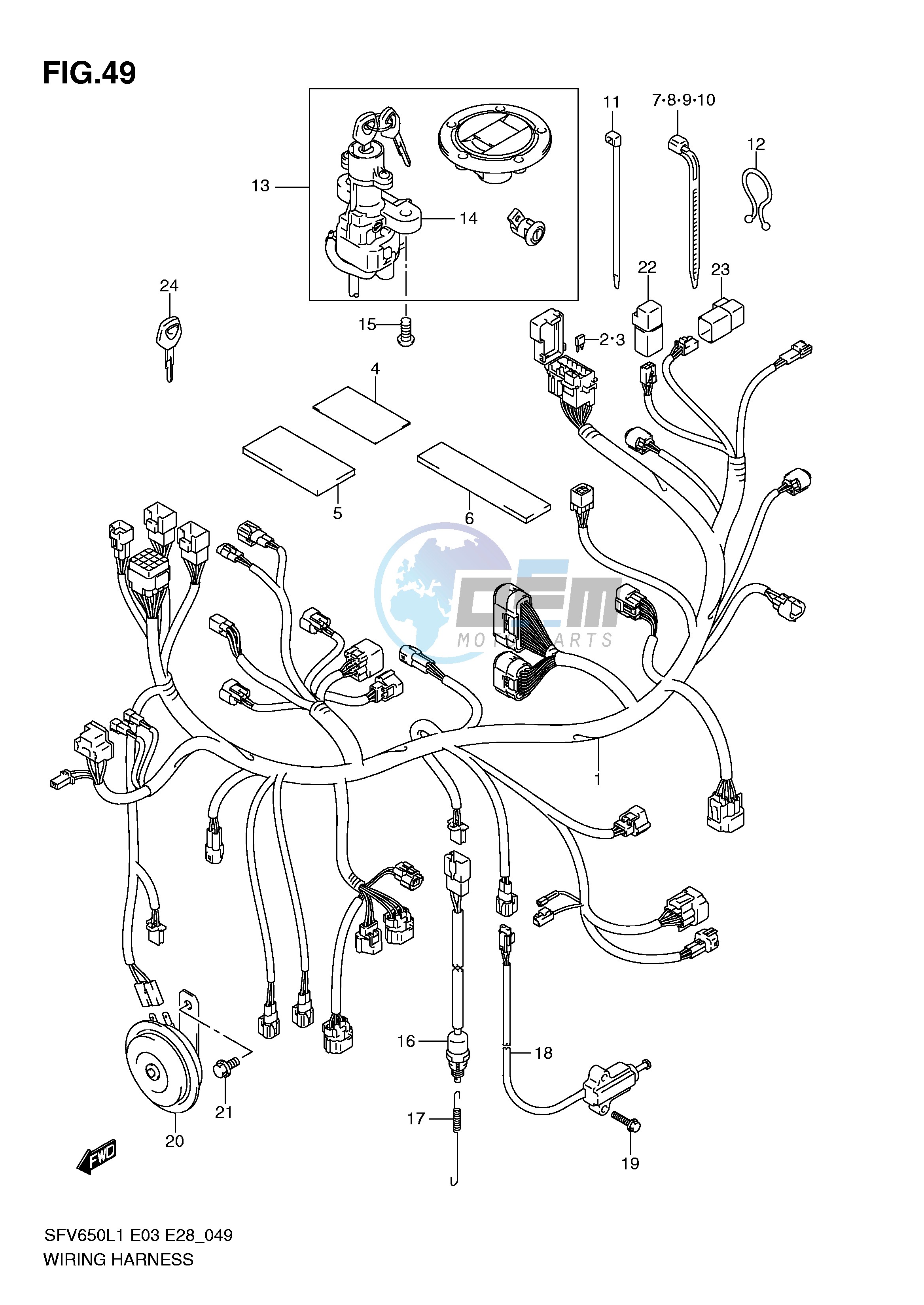 WIRING HARNESS (SFV650L1 E33)