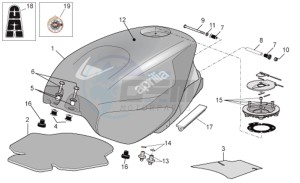 RSV 1000 Tuono drawing Fuel Tank