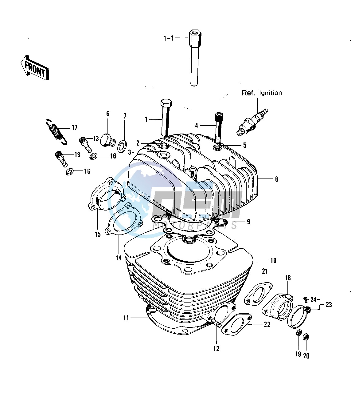 CYLINDER HEAD_CYLINDER -- 74 KX 450- -