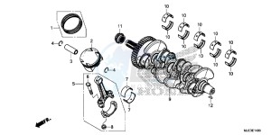 CBR650FE CBR650FE 2ED - (2ED) drawing CRANKSHAFT/ PI STON