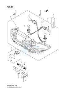 AN400 ABS BURGMAN EU-UK drawing REAR COMBINATION LAMP