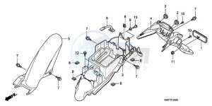 CBF125MA UK - (E) drawing REAR FENDER