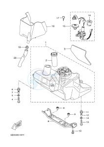 VP250 X-CITY (5B2C 5B2C 5B2C) drawing FUEL TANK