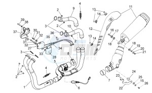 Tuono 1000 v4 R APRC ABS drawing Exhaust pipe I