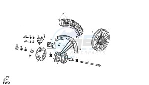 SENDA R X-TREM - 50 CC VTHSR1D1A EU2 drawing FRONT WHEEL