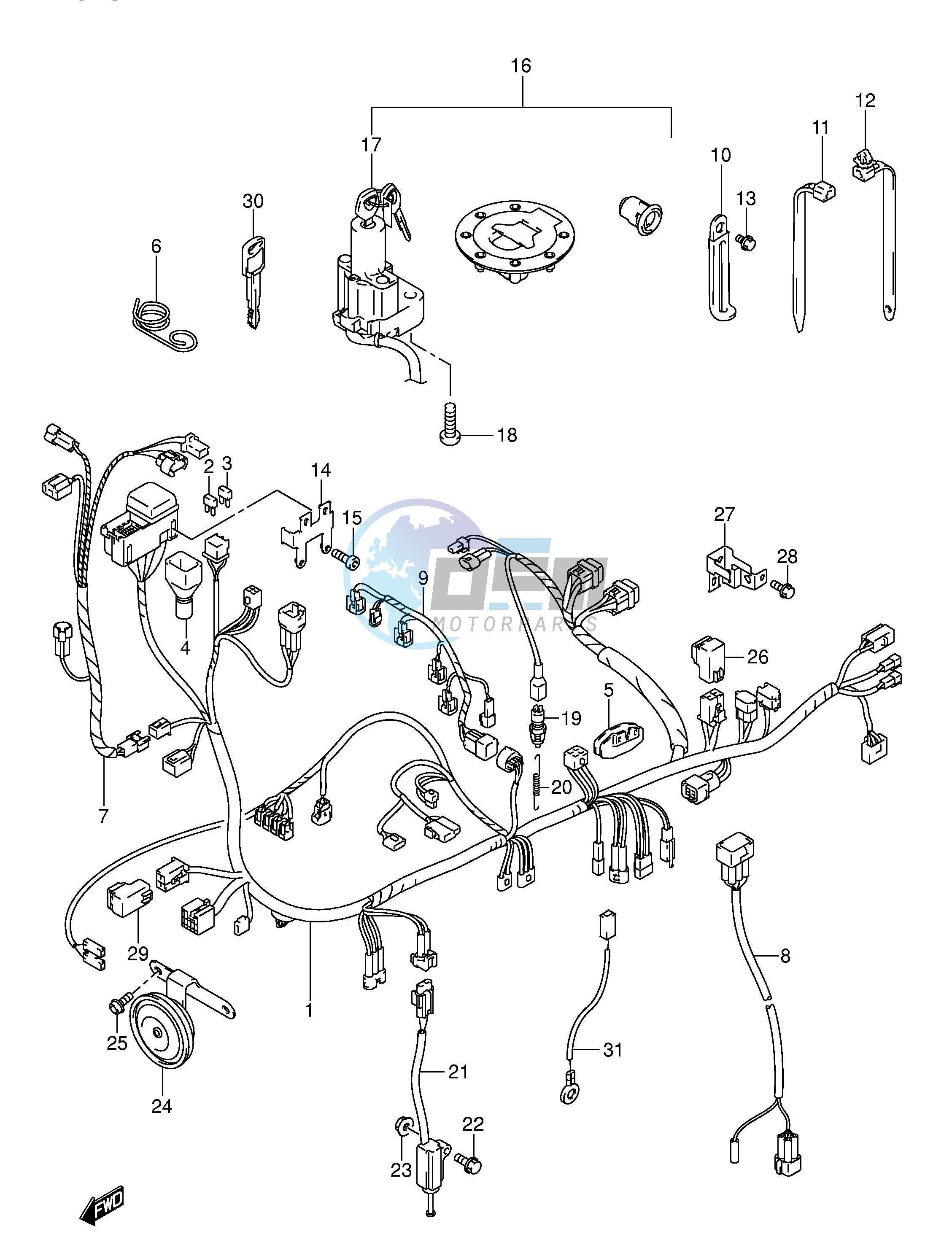 WIRING HARNESS (MODEL K3)