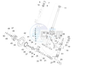 946 ARMANI 125 4T 3V ABS E3 (EMEA, APAC) drawing Fork/steering tube - Steering bearing unit