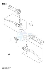 GSF1250 (E21) Bandit drawing HANDLE LEVER (GSF1250L1 E24)