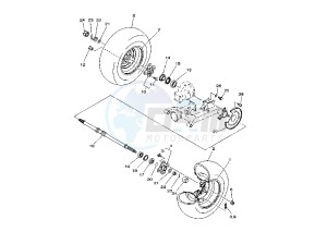 ATV 400 drawing REAR WHEEL