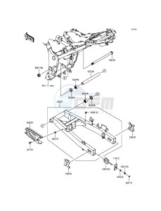 NINJA 300 EX300AEFA XX (EU ME A(FRICA) drawing Swingarm