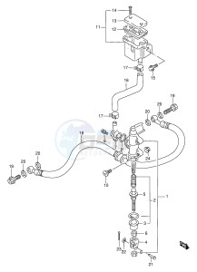 GSX-R750 (E2) drawing REAR MASTER CYLINDER