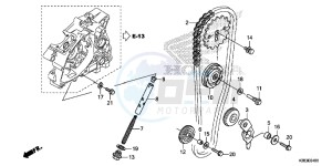 CRF125FE CRF125F Europe Direct - (ED) drawing CAM CHAIN/TENSIONER