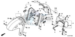 GL1800BG GOLDWING - F6B UK - (E) drawing FRONT FENDER