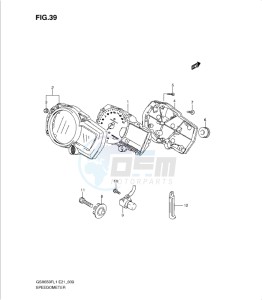 GSXF650 drawing SPEEDOMETER (GSX650FL1 E24)