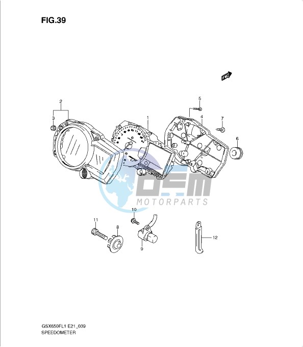 SPEEDOMETER (GSX650FL1 E24)