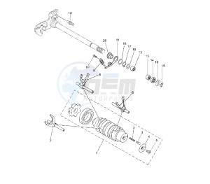 XT Z TENERE 660 drawing SHIFT CAM AND FORK